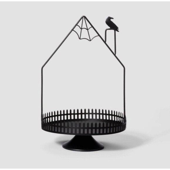 Spooky Halloween Crow Black Display Shelf - Picture 1 of 3